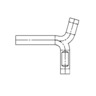 PIPE - EXHAUST,5 IN TEE,24 INCH
