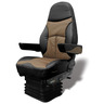 SEAT - LEGACY SILVER, HIGH BACK, 2W AIR 2 TONE, BLACK/BROWN, ULTRA LEATHER