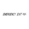 LABEL - EMERGENCY EXIT, OIB, 2 INCH BLACK SLANTED LETTERS ON WHITE BACKGROUND