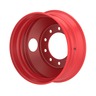 WHEEL - HUB PILOTED, STEEL, 22.50 X 8.25 INCH, 6.60 INCH OFFSET, RED, 2 HAND HOLES, 0.44 INCH DISC THICKNESS
