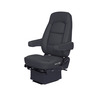 SEAT - WIDE RIDE, CORE, LOW PROFILE, HIGH BACK, MV,2 ARM, ULTRA LEATHER, BLACK