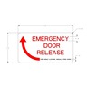 LABEL - SELF ADHENSIVE EMERGENCY RELEASE, ELECTRICALLY OPERATED DOOR