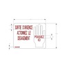 DECAL - SCHOOL BUS, LETTERING/WARNING LABEL EMERGENCY EXIT PUSH HERE
