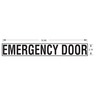 DECAL - SCHOOL BUS, LETTERING/WARNING EMERGENCY DOOR, BLACK