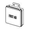 FIRST AID KIT, 24 UNIT, WHITE METAL, NEW